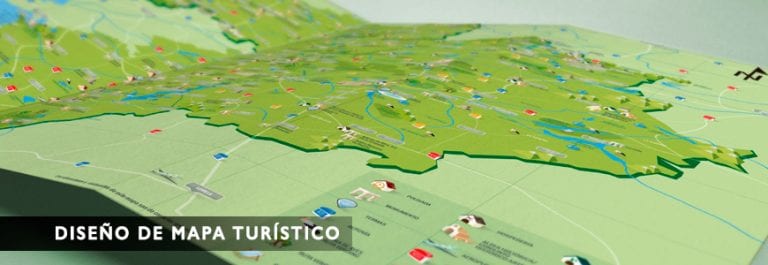 Diseño de Mapa Turístico para Gobex. Creativia Marketing Madrid y Toledo